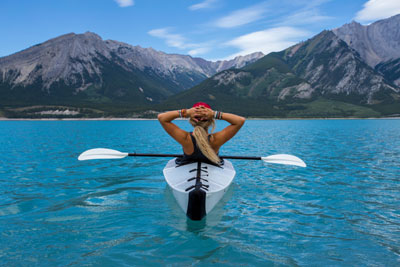 Person kayaking