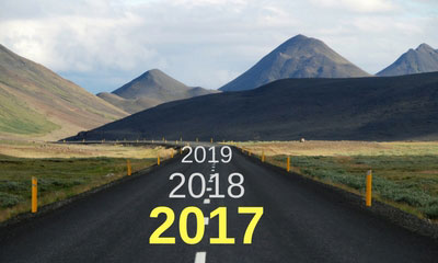 Road showing the years ahead