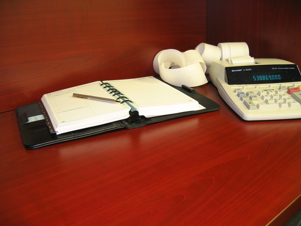 An accountant's desk