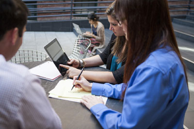 People working together in an office