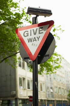 It's Your Career - Get Out of Your Own Way! represented by a sign that says "give way"