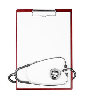 Doctor pad and stethoscope
