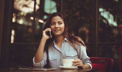 Lady on the phone