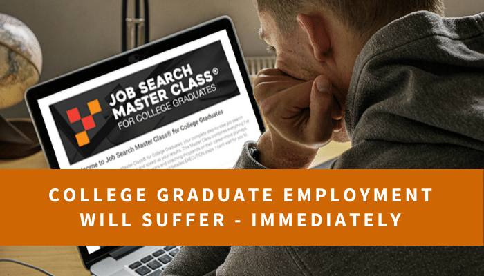 Person on their laptop using Job Search Master Class for College Graduates