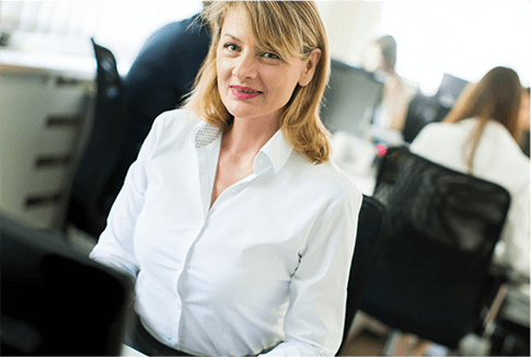 Woman working in an office