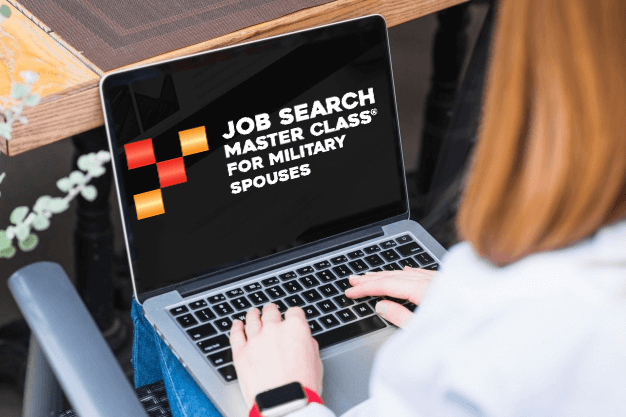 Person using Job Search Master Class for Military Spouses